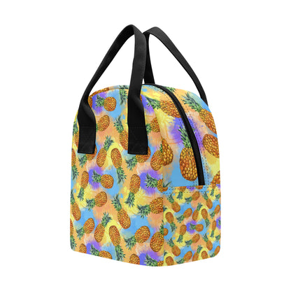 Pineapple Pattern Print Design PP09 Insulated Lunch Bag