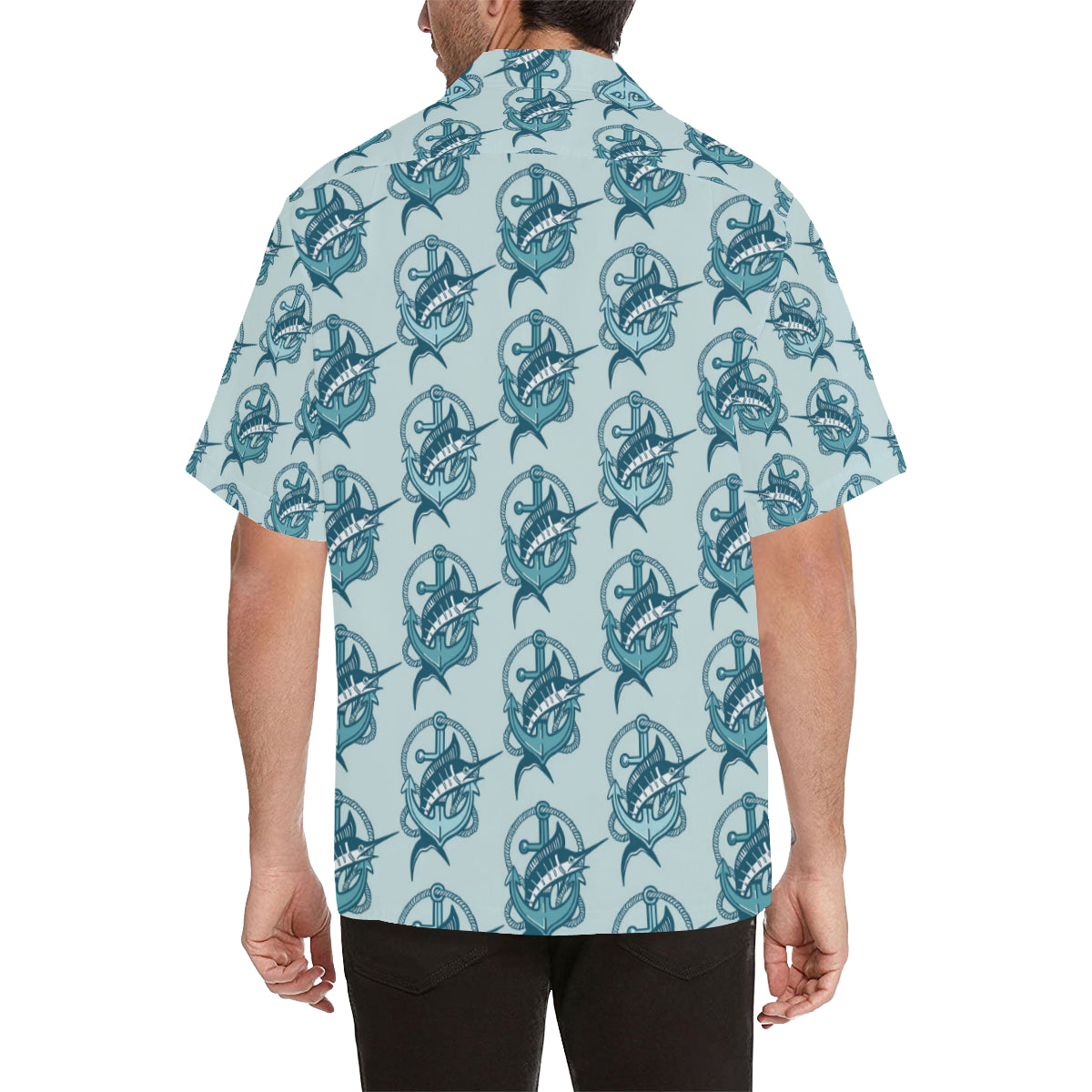 Swordfish Pattern Print Design 03 Men's Hawaiian Shirt