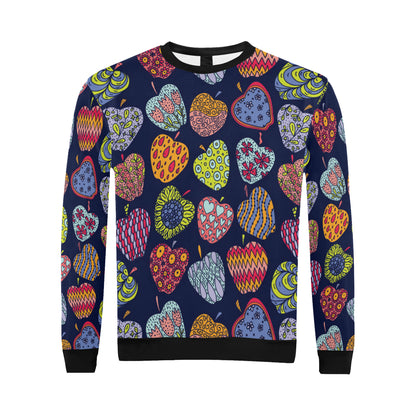 Apple Pattern Print Design AP05 Men Long Sleeve Sweatshirt