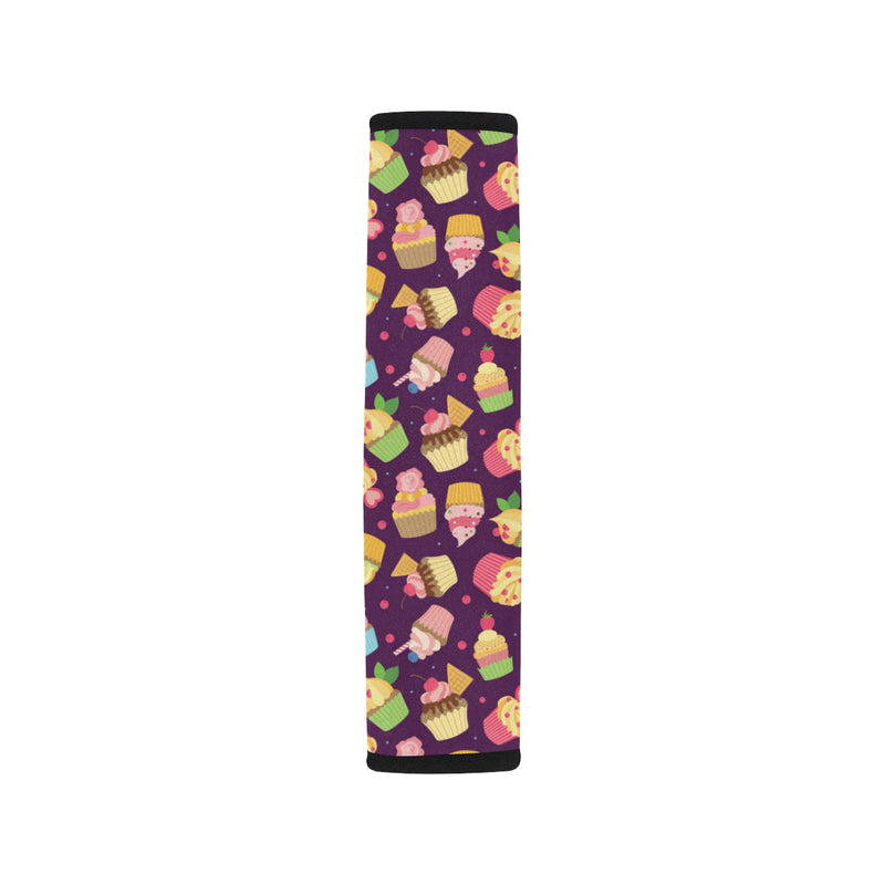 Cupcake Pattern Print Design 05 Car Seat Belt Cover