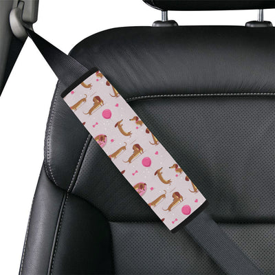 Dachshund Pattern Print Design 10 Car Seat Belt Cover