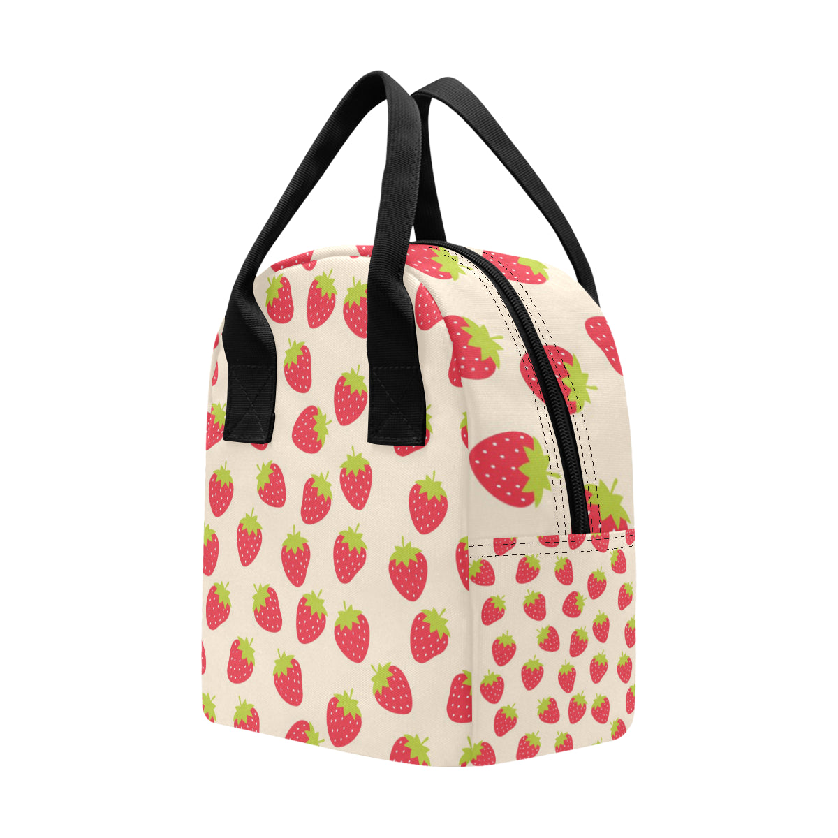 Strawberry Pattern Print Design SB02 Insulated Lunch Bag
