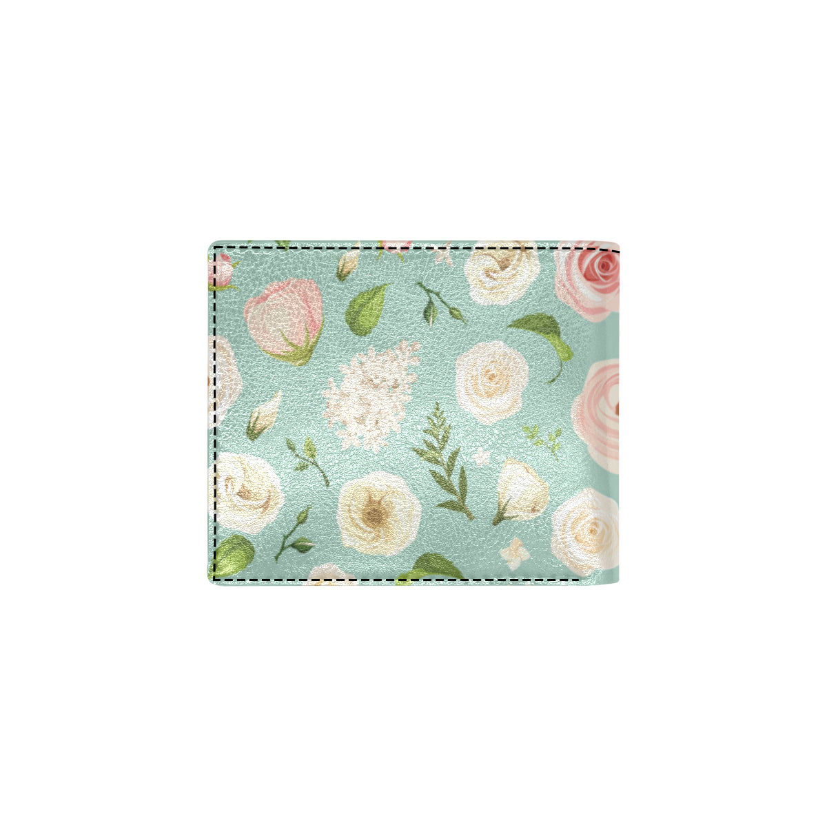 Lisianthus Pattern Print Design 01 Men's ID Card Wallet