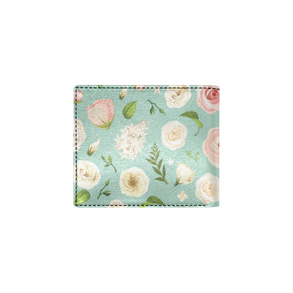 Lisianthus Pattern Print Design 01 Men's ID Card Wallet
