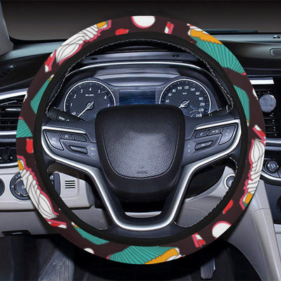 Cupcakes Heart Print Pattern Steering Wheel Cover with Elastic Edge