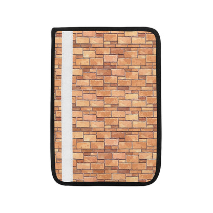 Brick Pattern Print Design 01 Car Seat Belt Cover