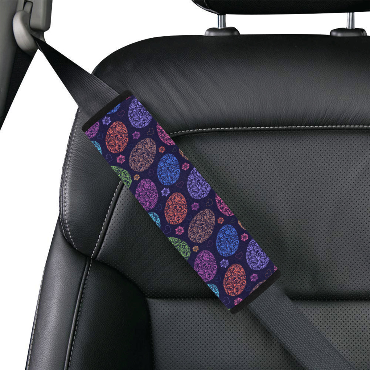 Easter Eggs Pattern Print Design RB012 Car Seat Belt Cover