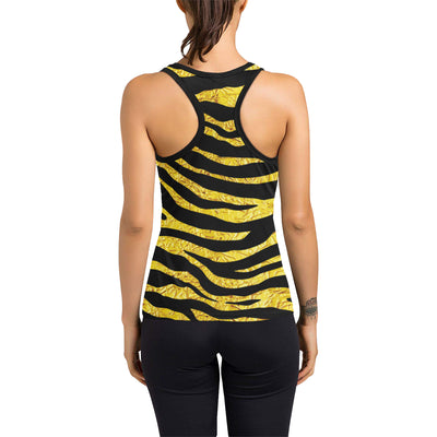 zebra Gold Women's Racerback Tank Top