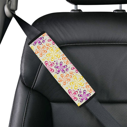 Flower Power Colorful Design Print Car Seat Belt Cover