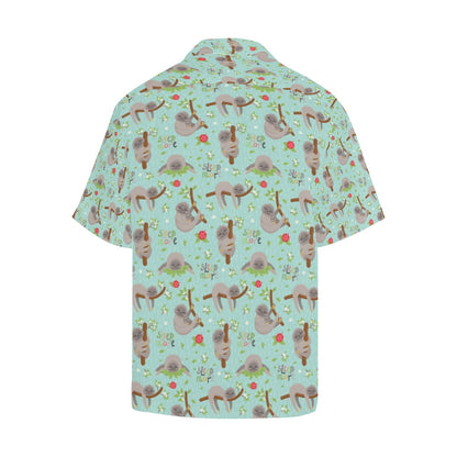 Sloth Print Design LKS305 Men's Hawaiian Shirt