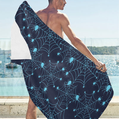 Spider Web Blue Print Design LKS304 Beach Towel 32" x 71"