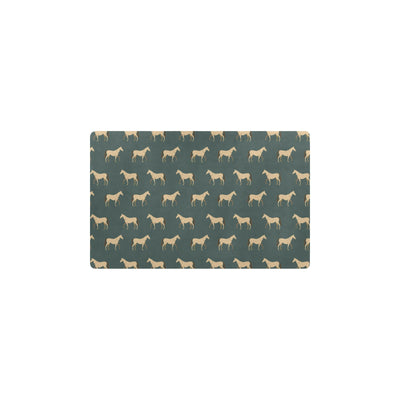 Horse Classic Themed Pattern Print Kitchen Mat