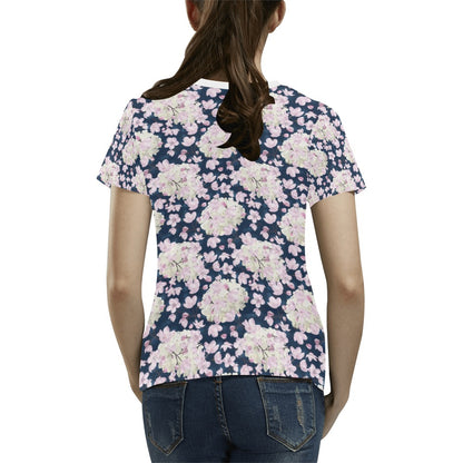 Sakura Print Design LKS305 Women's  T-shirt