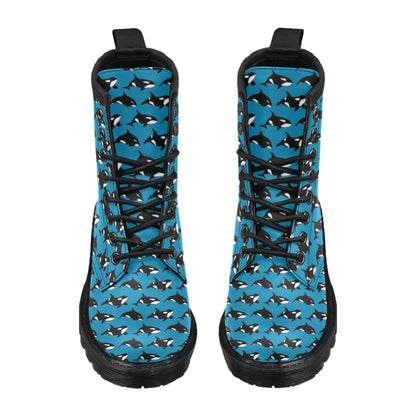 Whale Print Design LKS304 Women's Boots