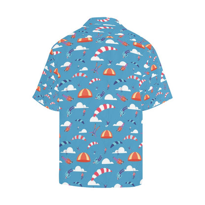 Skydiver Print Design LKS306 Men's Hawaiian Shirt
