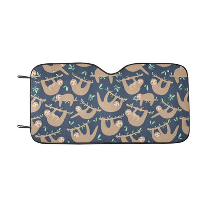 Sloth Print Design LKS307 Car front Windshield Sun Shade