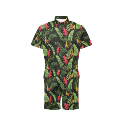 Bird Of Paradise Pattern Print Design BOP010 Men's Romper