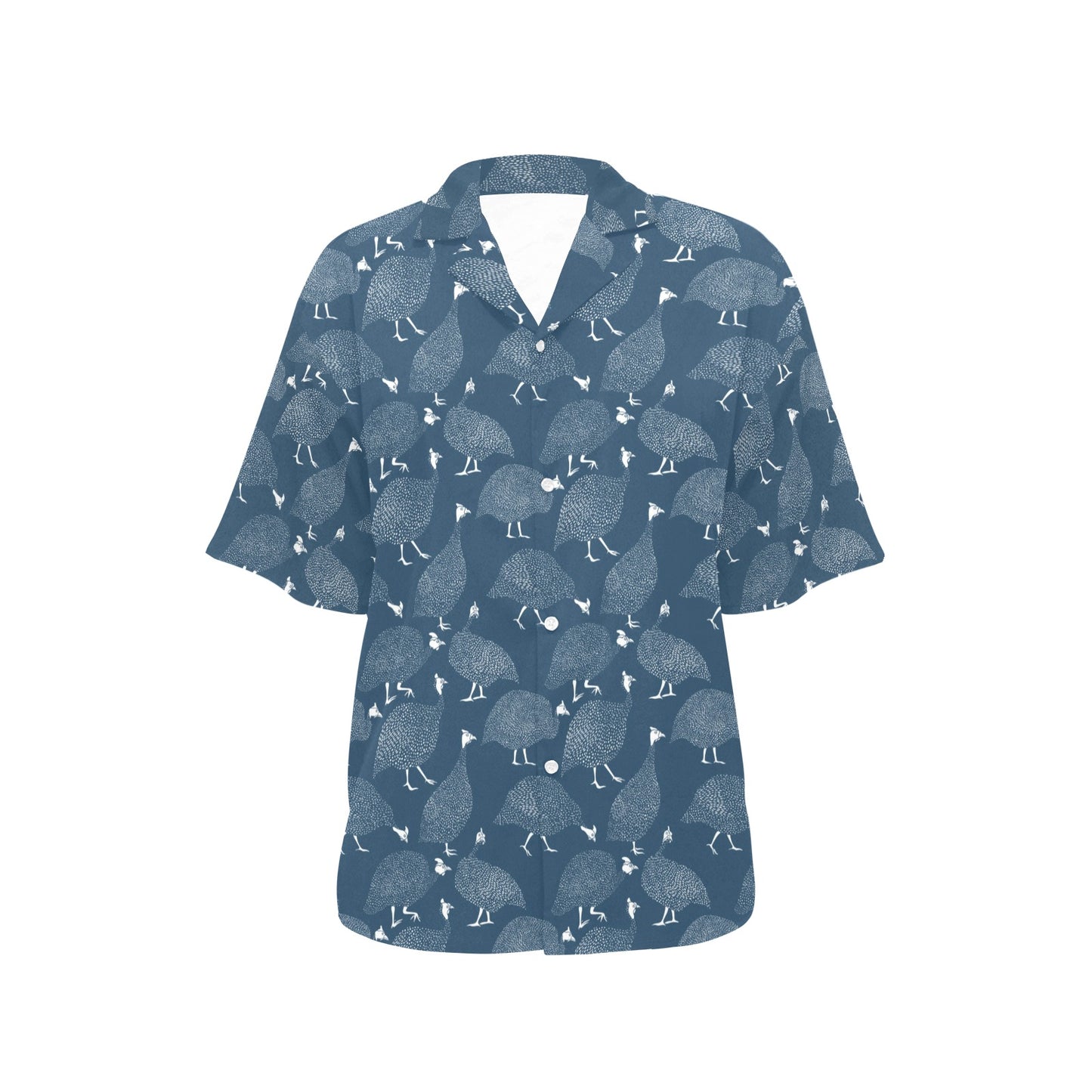 Guinea Fowl Print Design LKS401 Women's Hawaiian Shirt
