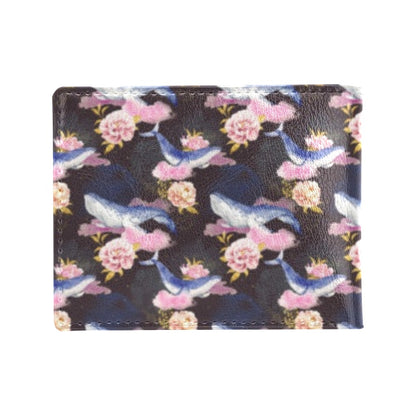 Blue Whale Print Design LKS401 Men's ID Card Wallet