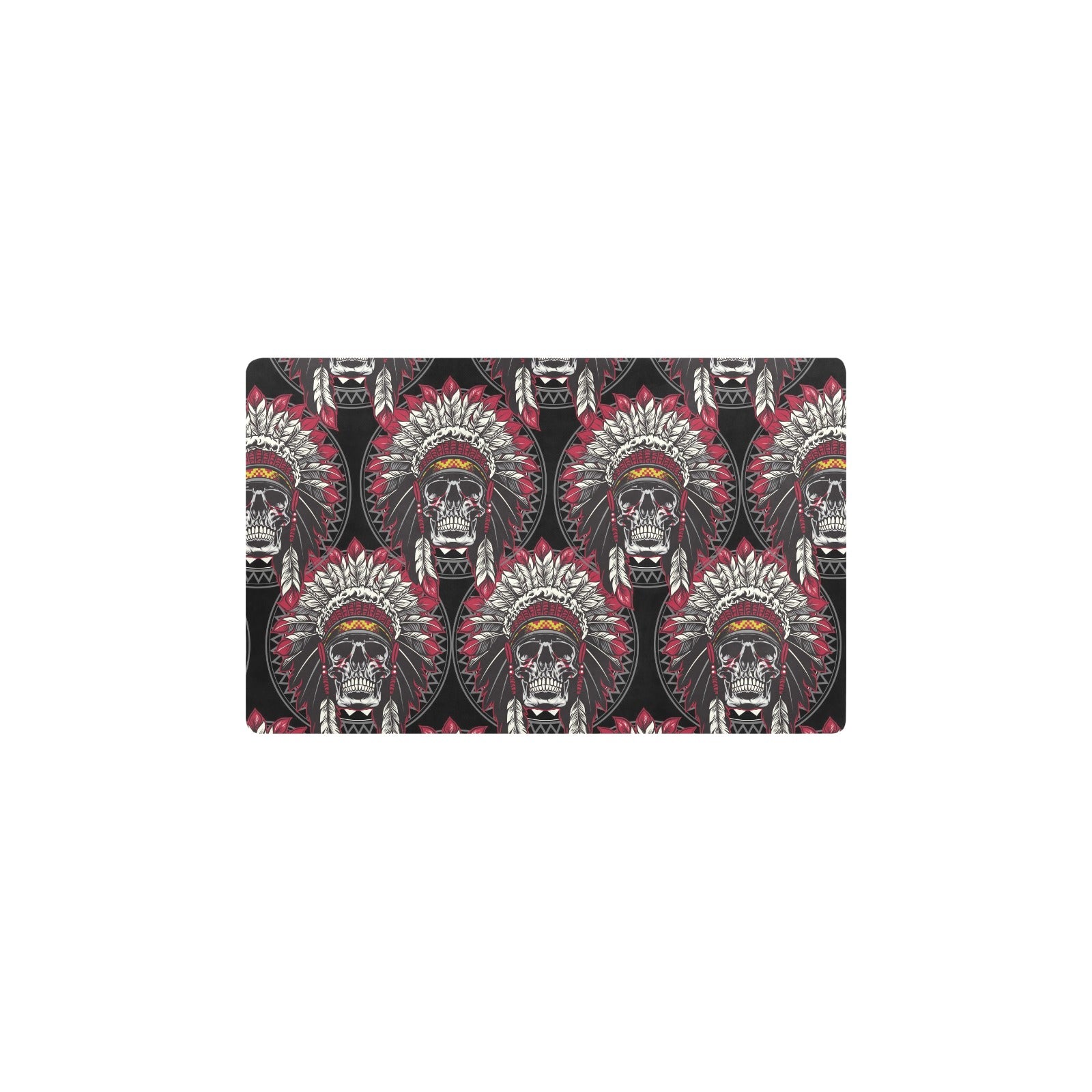 Native Indian Skull Kitchen Mat