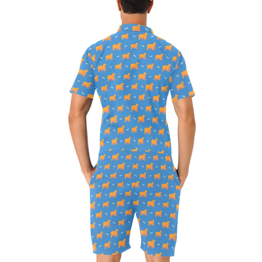 Cocker Pattern Print Design 04 Men's Romper