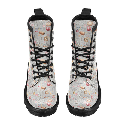 Sewing Equipment Print Design LKS302 Women's Boots