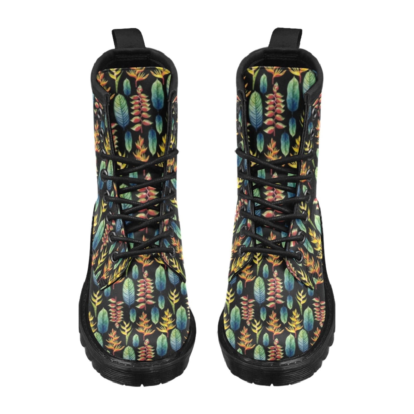 Heliconia Pattern Print Design HL03 Women's Boots