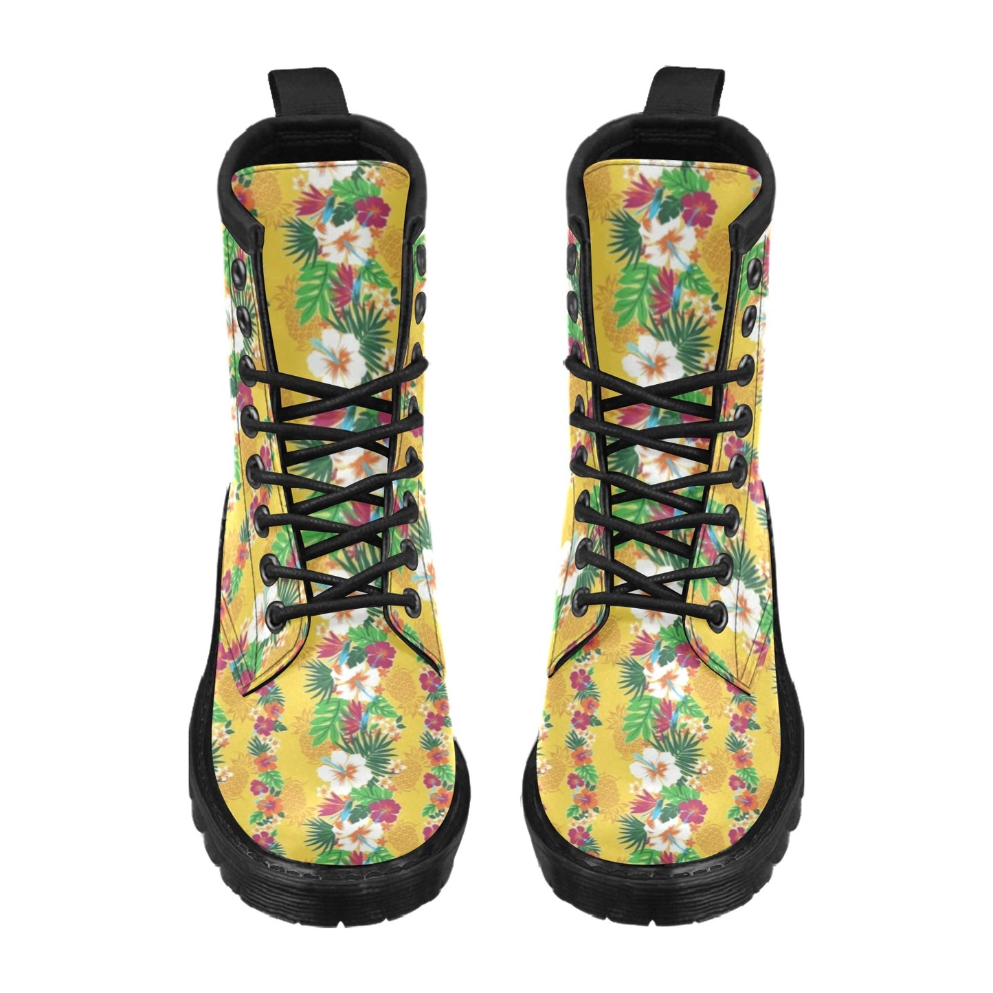 Hawaiian Themed Pattern Print Design H09 Women's Boots