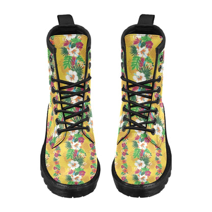 Hawaiian Themed Pattern Print Design H09 Women's Boots
