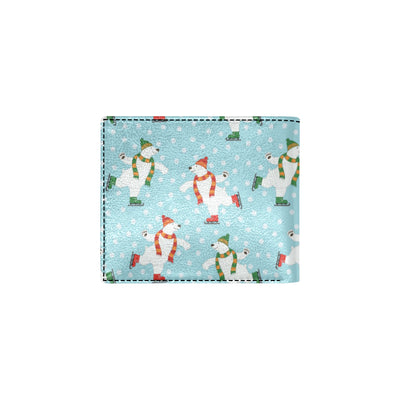 Polar Bear Pattern Print Design PB07 Men's ID Card Wallet