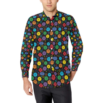 Chakra Pattern Print Design 01 Men's Long Sleeve Shirt