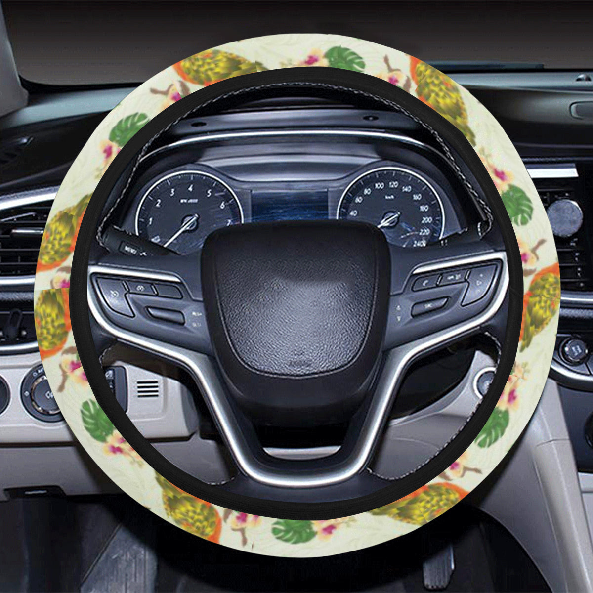 Conures Pattern Print Design 01 Steering Wheel Cover with Elastic Edge