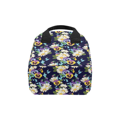 Pansy Pattern Print Design PS03 Insulated Lunch Bag
