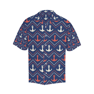 Anchor Pattern Print Design 07 Men's Hawaiian Shirt