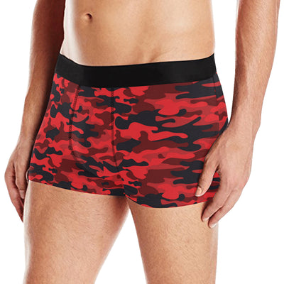 Camo Red Pattern Print Design 03 Men's Boxer Briefs