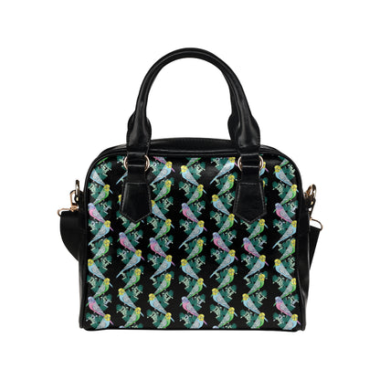 Budgerigar Pattern Print Design 03 Shoulder Handbag