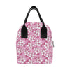 Cherry Blossom Pattern Print Design CB02 Insulated Lunch Bag