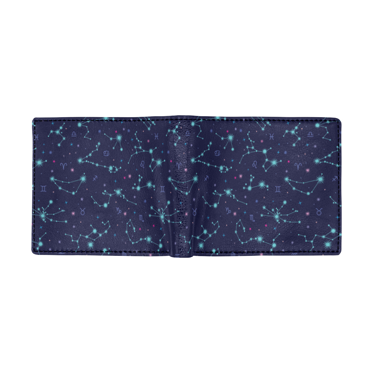 Constellation Pattern Print Design 01 Men's ID Card Wallet