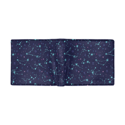 Constellation Pattern Print Design 01 Men's ID Card Wallet