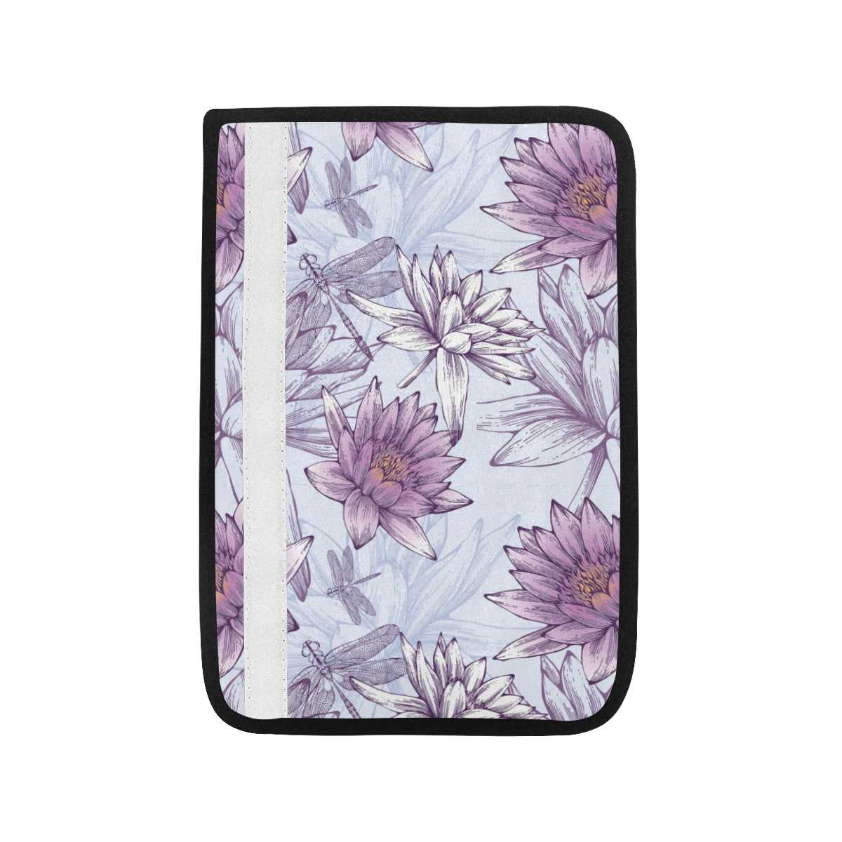 Water Lily Pattern Print Design WL01 Car Seat Belt Cover