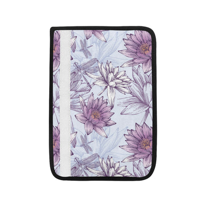 Water Lily Pattern Print Design WL01 Car Seat Belt Cover