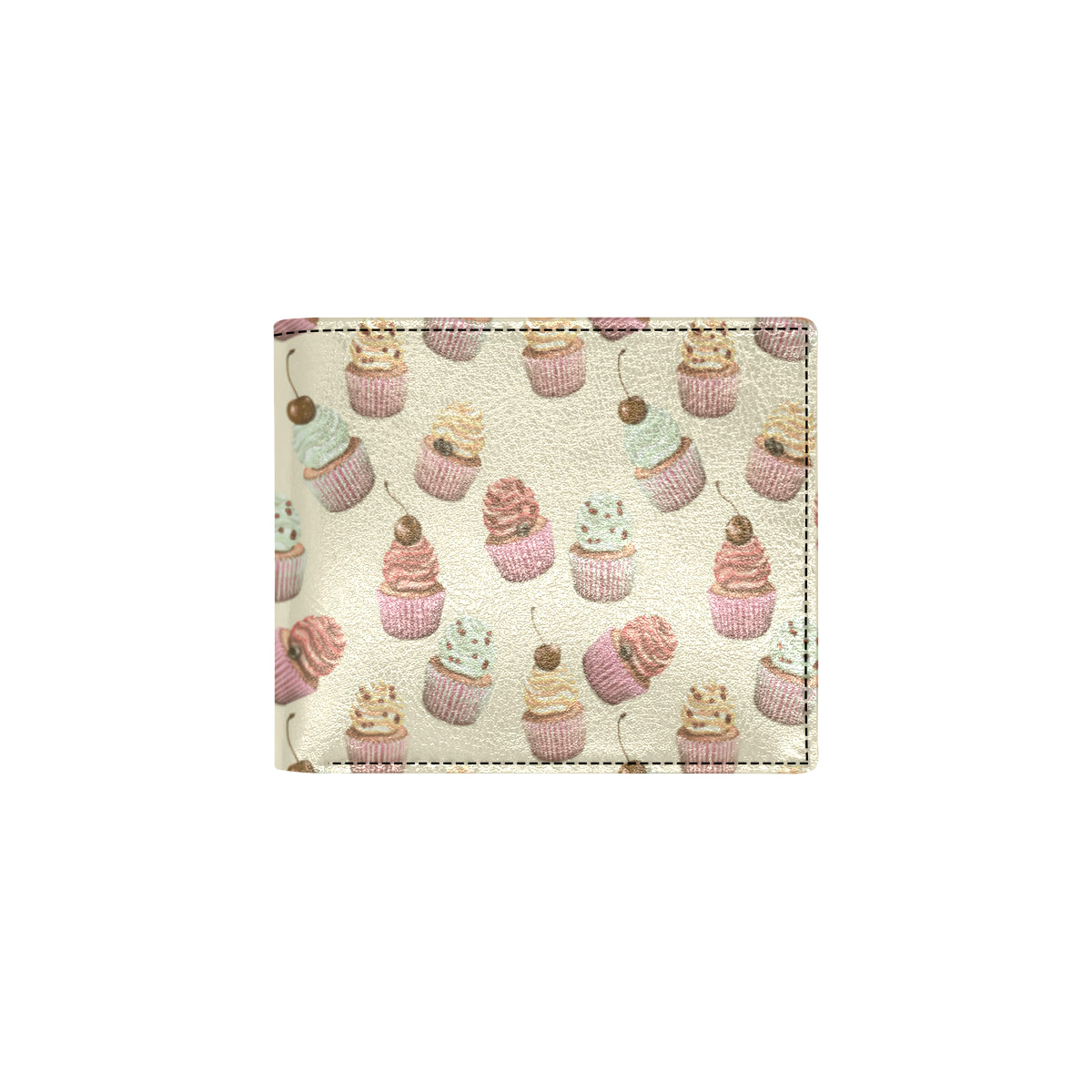 Cupcake Pattern Print Design 04 Men's ID Card Wallet