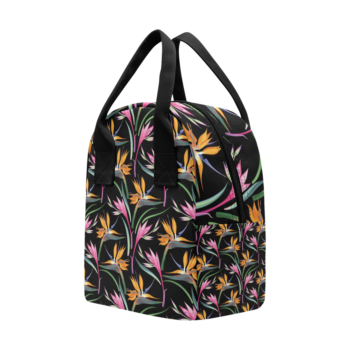 Tropical Flower Pattern Print Design TF017 Insulated Lunch Bag