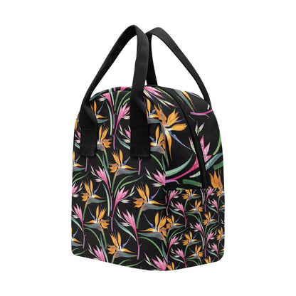Tropical Flower Pattern Print Design TF017 Insulated Lunch Bag