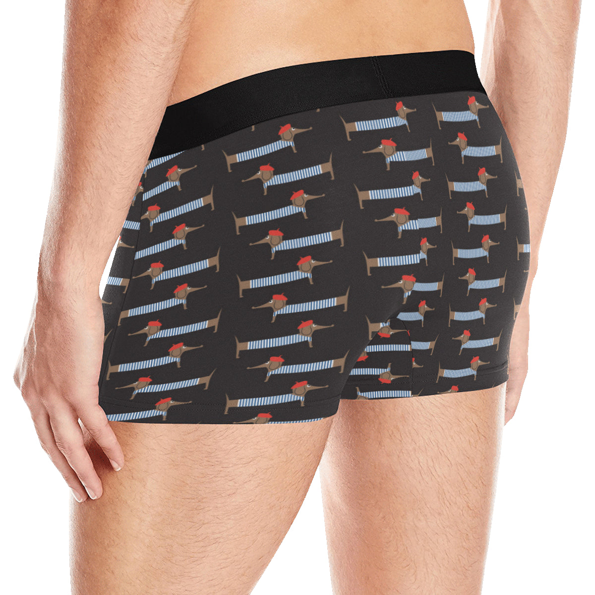 Dachshund Pattern Print Design 04 Men's Boxer Briefs