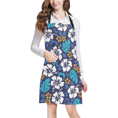 Hibiscus Pattern Print Design HB030 Apron with Pocket