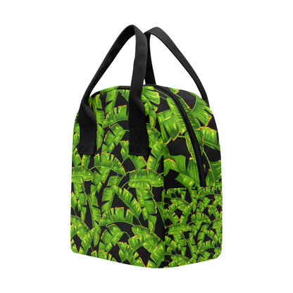 Banana Leaf Pattern Print Design BL06 Insulated Lunch Bag
