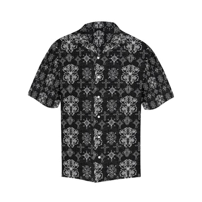 Cross Pattern Print Design 04 Men's Hawaiian Shirt