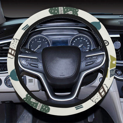 Agricultural Farm Print Design 01 Steering Wheel Cover with Elastic Edge