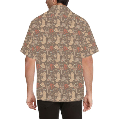 Cowboy Pattern Print Design 02 Men's Hawaiian Shirt